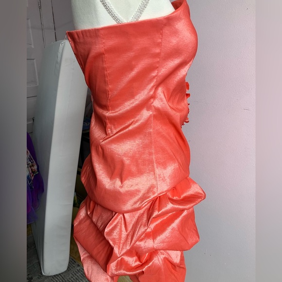 XXI Strapless Mini Dress, Size L, Orange - Picture 7 of 7